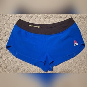 Reebok Blue Athletic Shorts with Black Waistband
